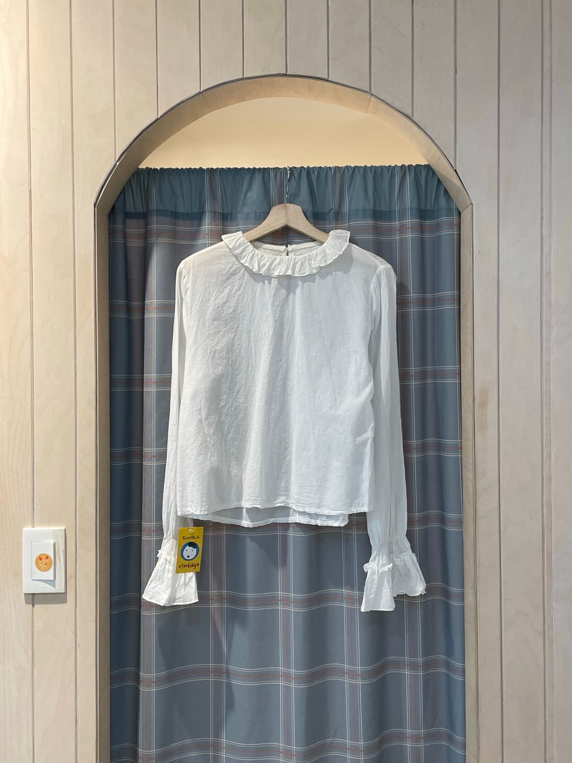 일본빈티지 러플 프릴블라우스 상품이미지1