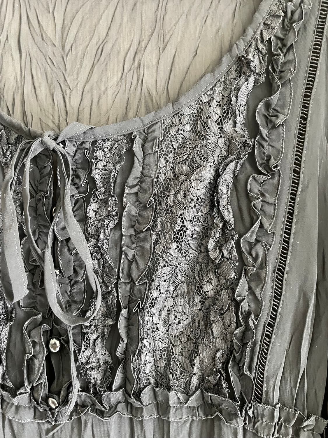 블랙 모리 고스 그런지 페어리 프릴 원피스 상품이미지3