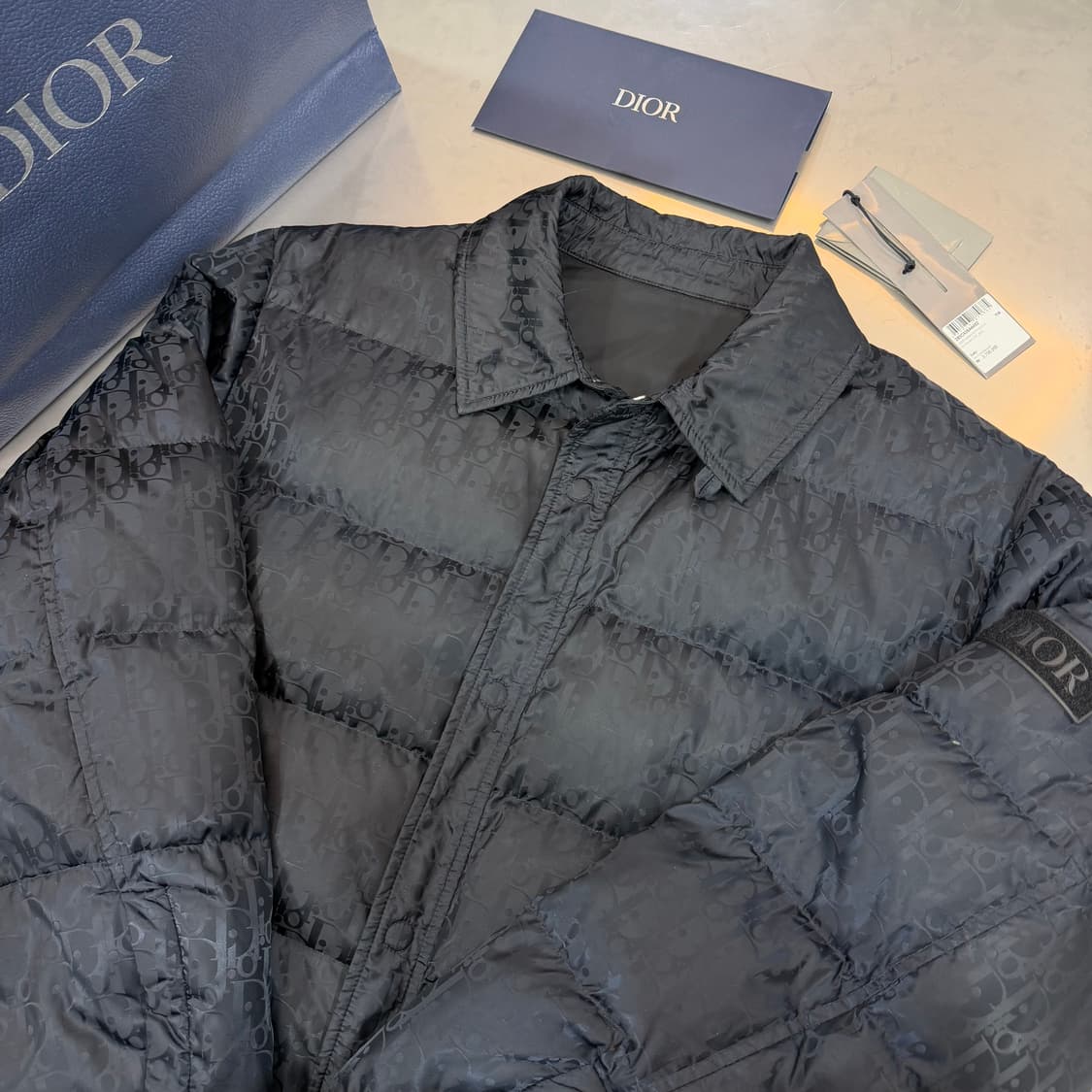 [리오브] 디올 오블리크 자카드 올오버 퀄팅 패딩 자켓 상품이미지3