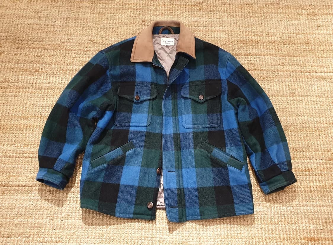 90s jpn 버팔로 체크 울 자켓 상품이미지1