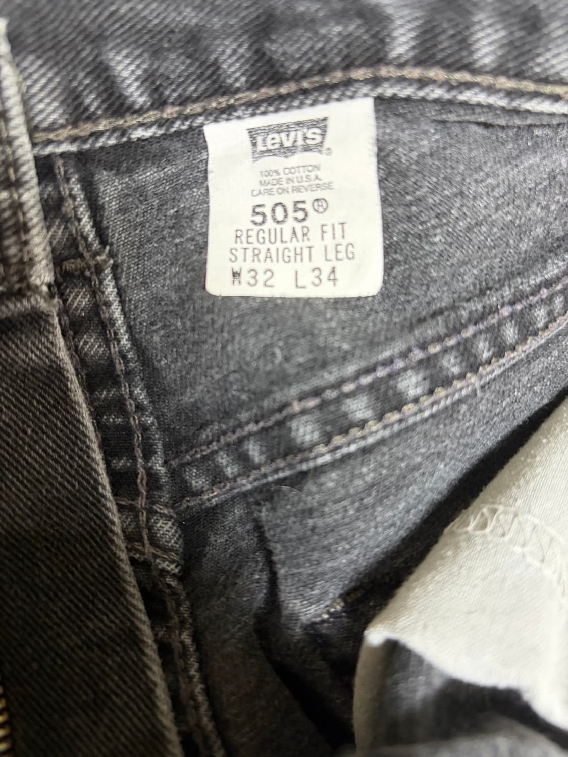 90s 빈티지 리바이스 505 레드탭 흑청 표기 32X34 상품이미지3