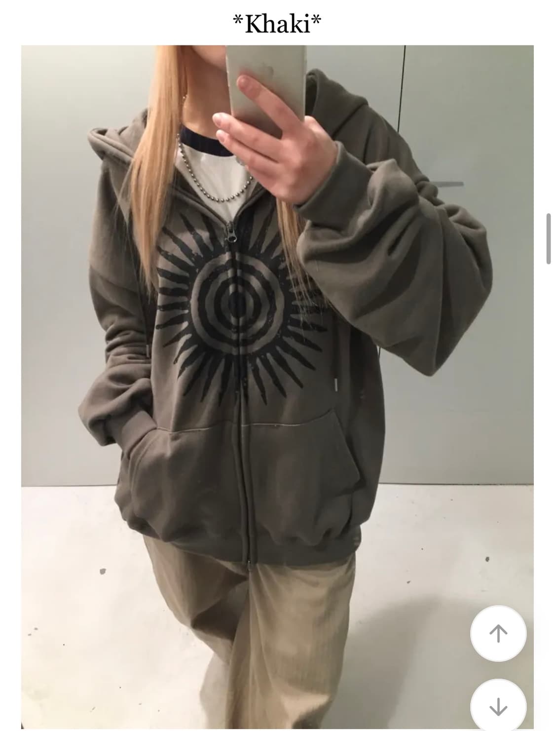 sun hooded zip-up 카키 상품이미지4