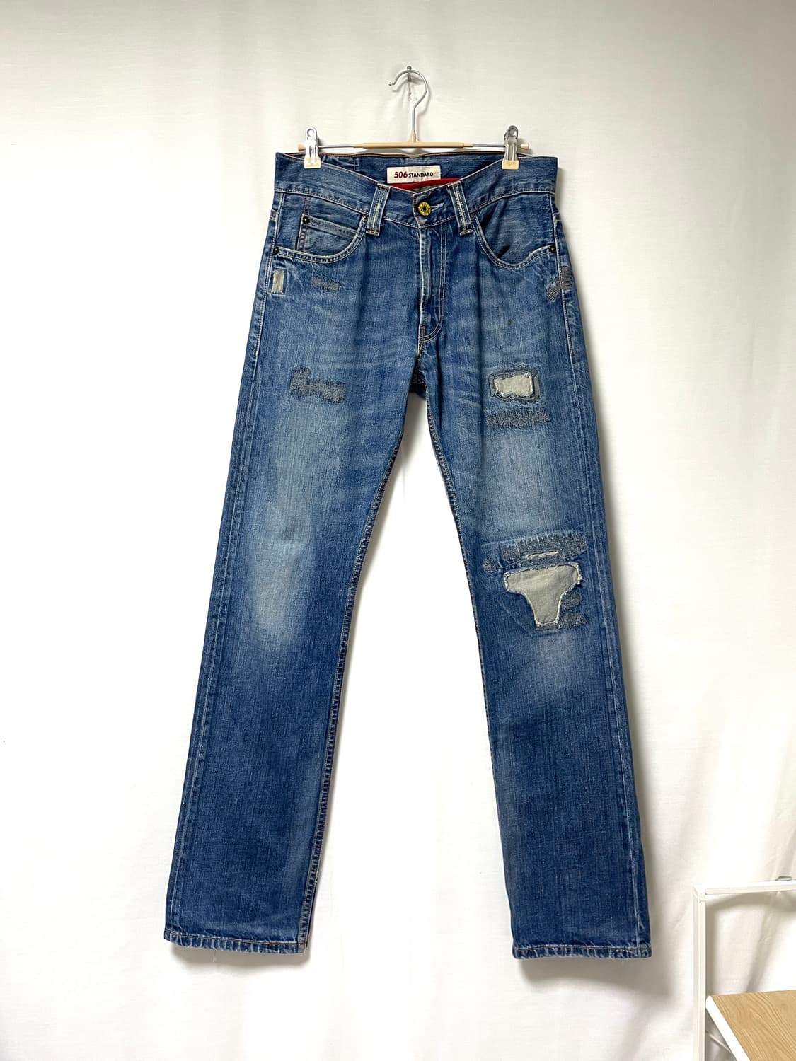 리바이스 506 패치워크 스탠다드 일자핏 데님팬츠 청바지 30 _ 중청 상품이미지1
