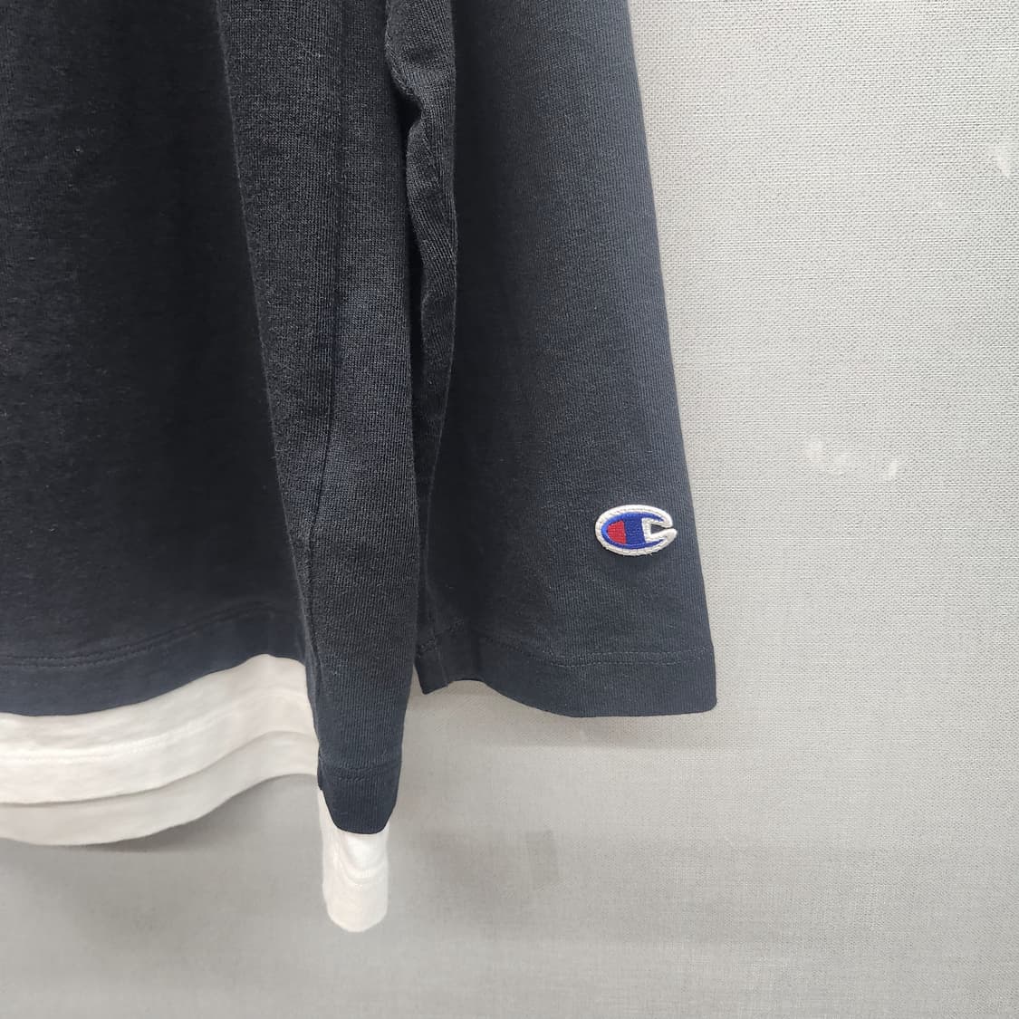 챔피온 센터 로고자수 레이어드 롱슬리브 L 상품이미지2