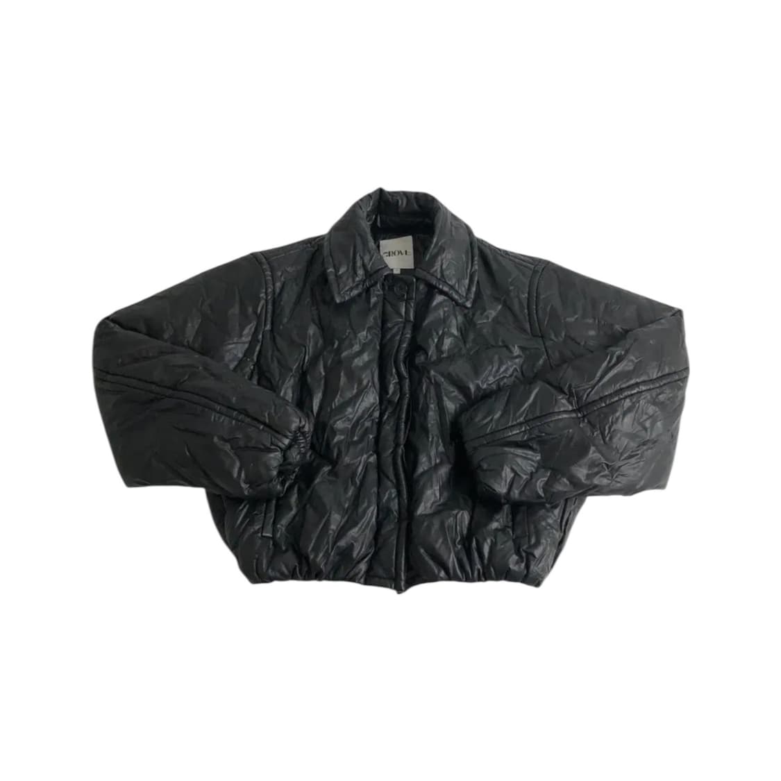 레더 크롭 블루종 점퍼 자켓 상품이미지1