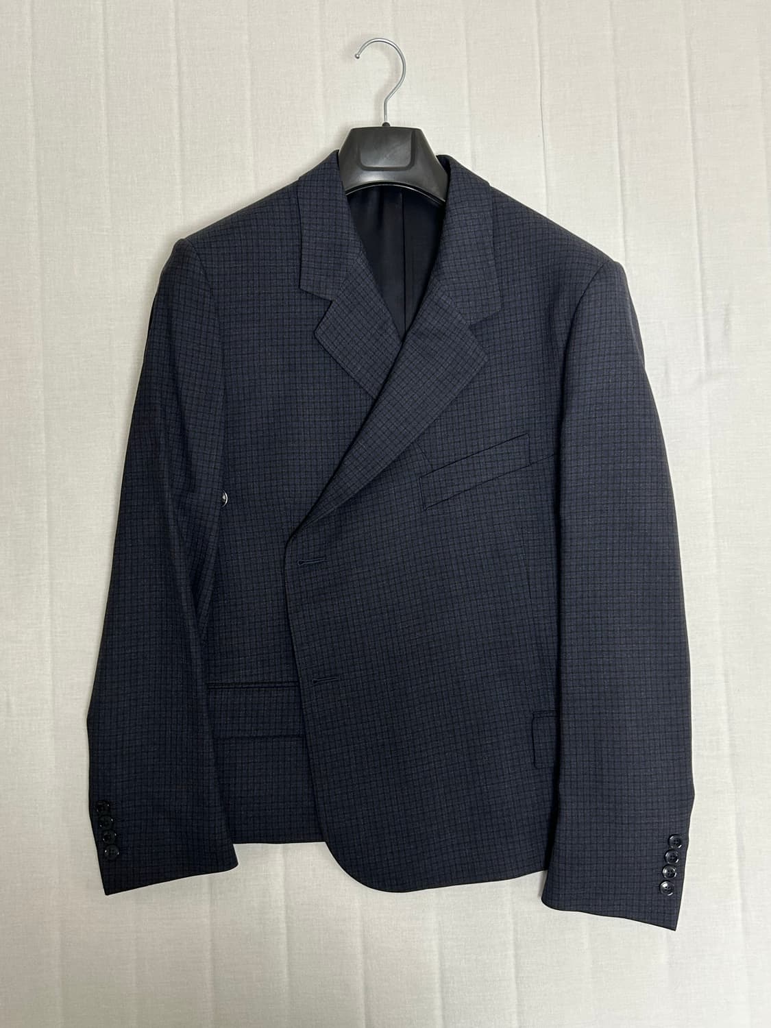 마틴로즈 네이비 체크 랩 블레이저 상품이미지2