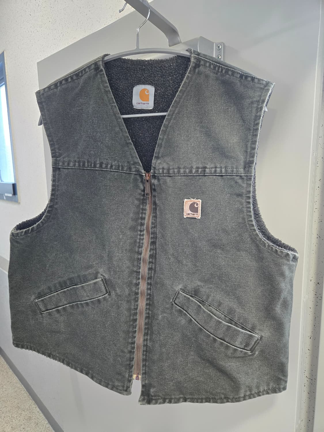 칼하트 베스트 V13 샌드스톤 덕 캔버스 Mos 조끼 상품이미지1