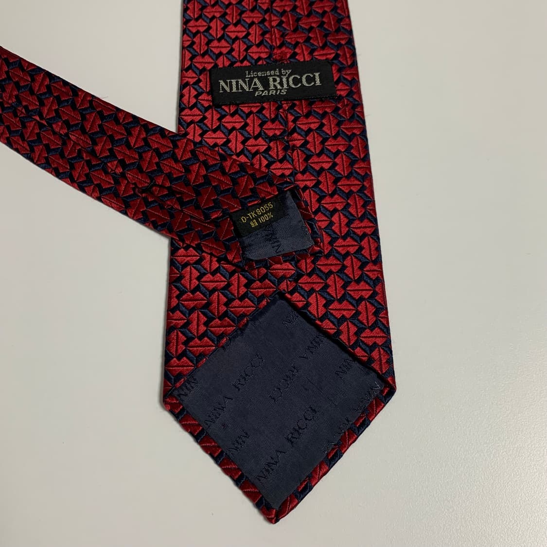 니나리치(NINA RICCI) 명품넥타이 A+등급 레드컬러 8cm 상품이미지6