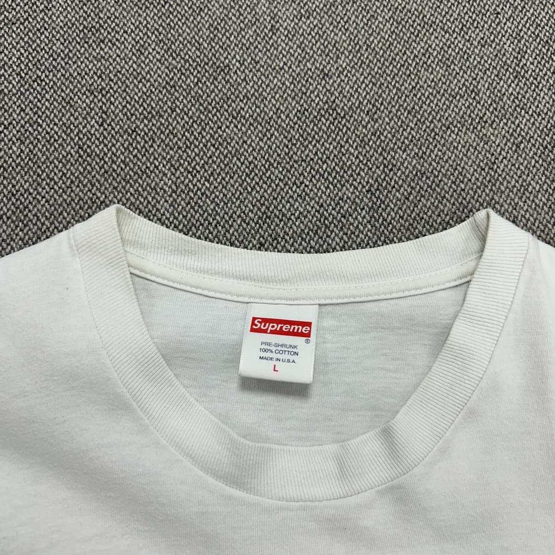 슈프림 워닝 화이트 반팔(L) 상품이미지2
