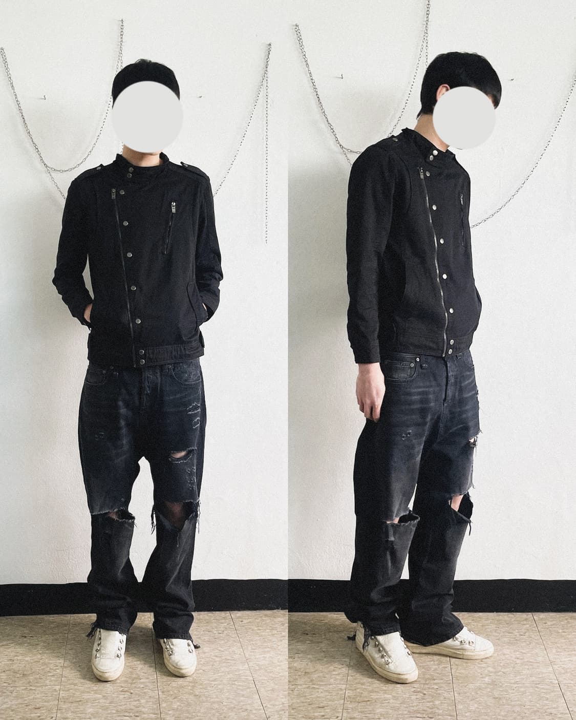 VTG 사선버튼 지퍼 펜싱자켓 상품이미지2