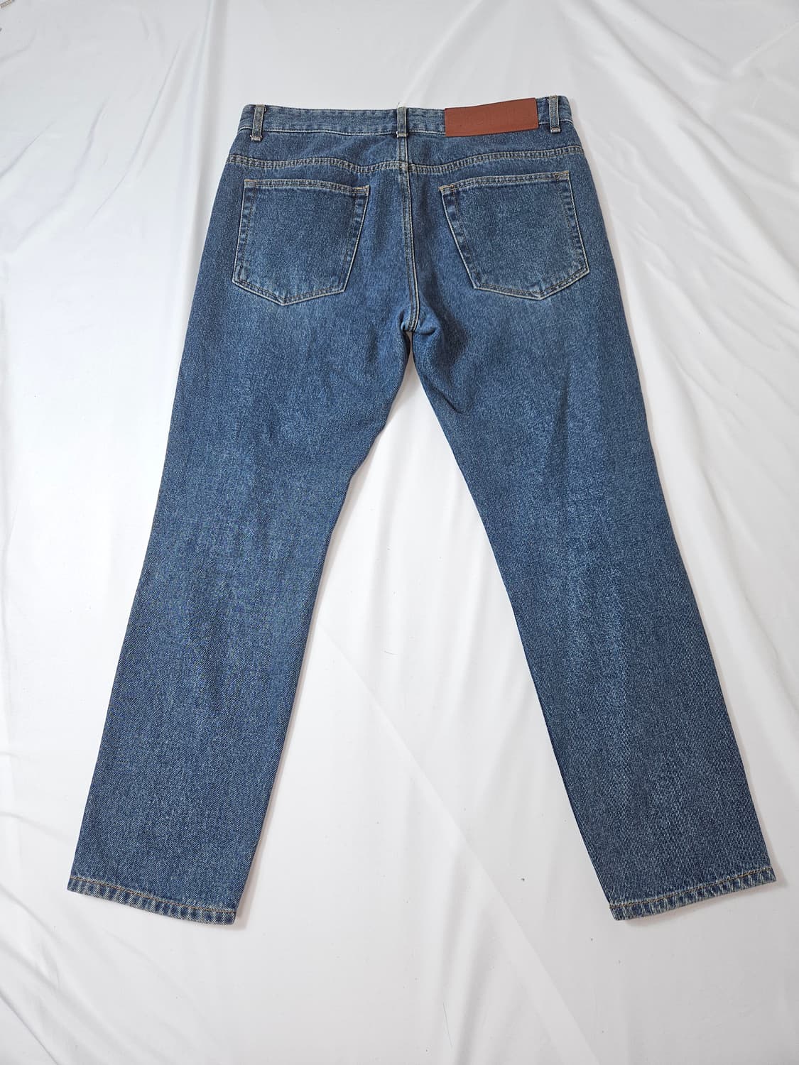 솔리드옴므 가죽패치 데님팬츠 청바지 50 (정품) 상품이미지1