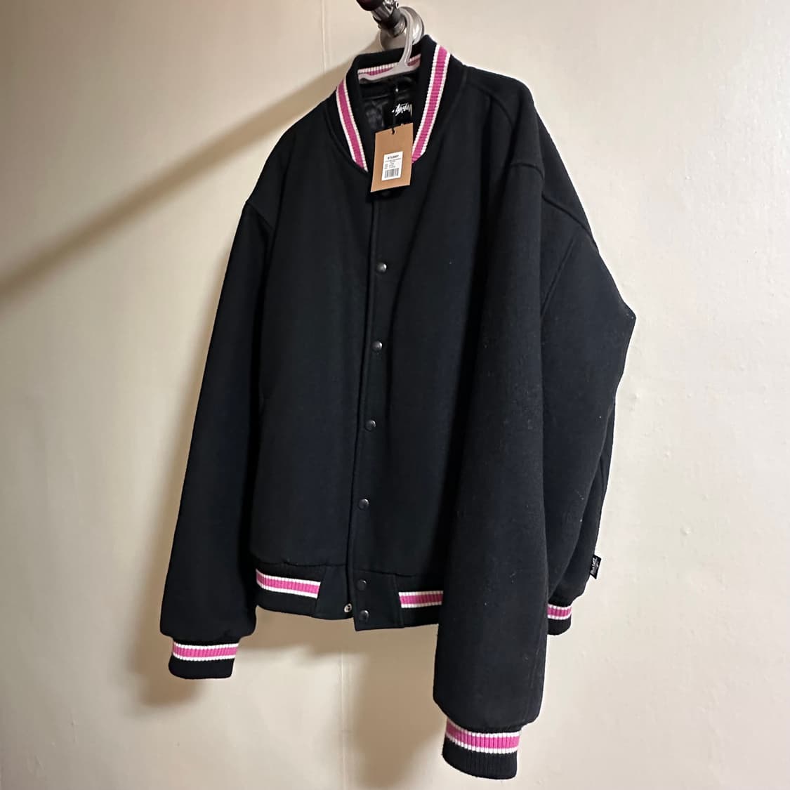 Stussy S Talk Melton Varsity Jacket XL 상품이미지1