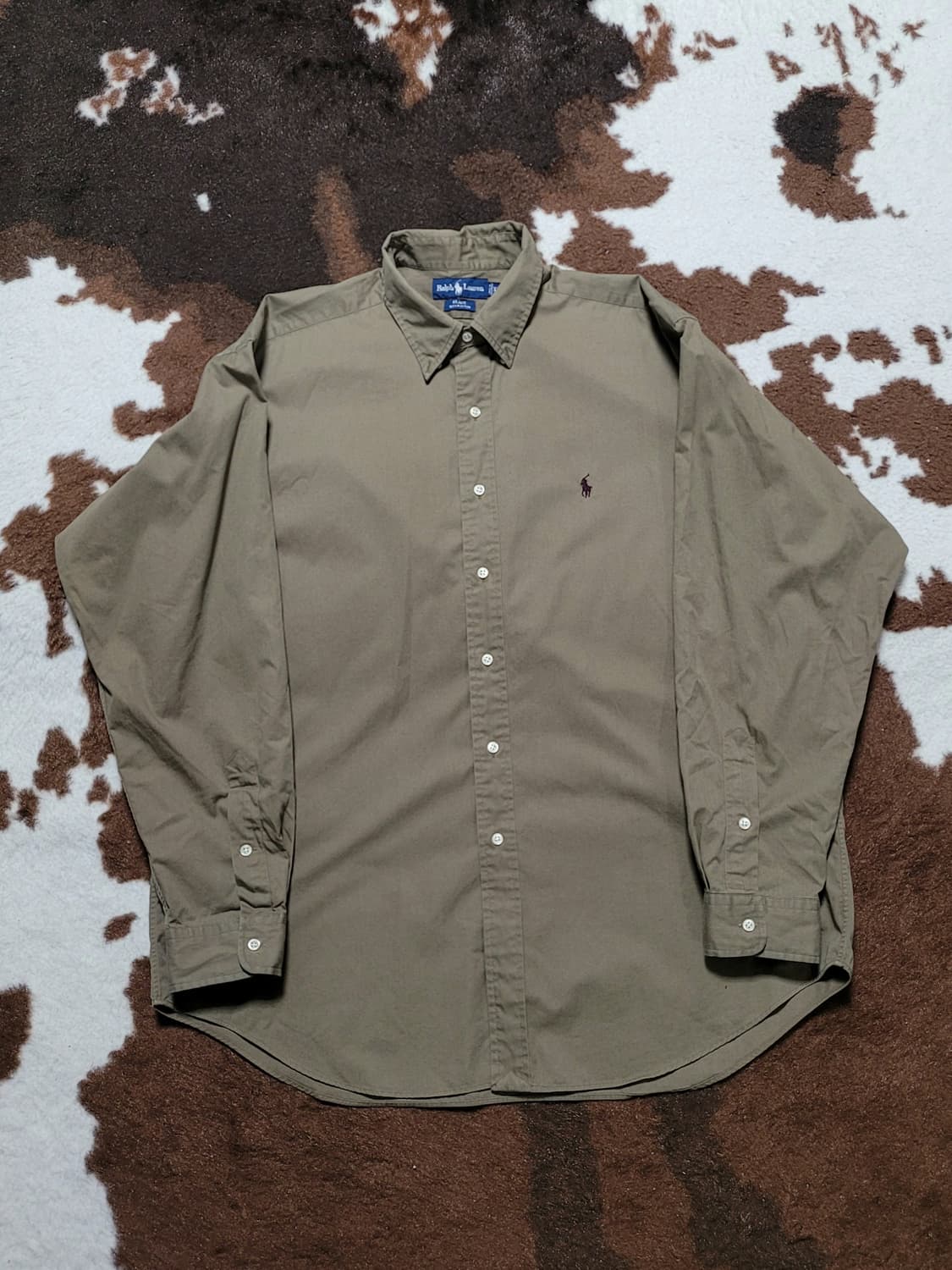 폴로 랄프로렌 남성용 카키컬러 면남방(XL) 상품이미지2