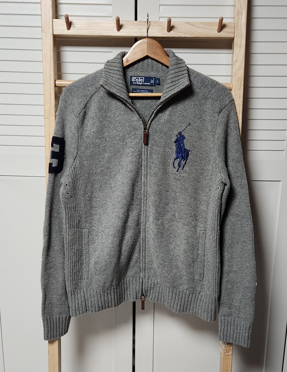 폴로 랄프로렌 빅포니 램스울 니트 집업 자켓 상품이미지3