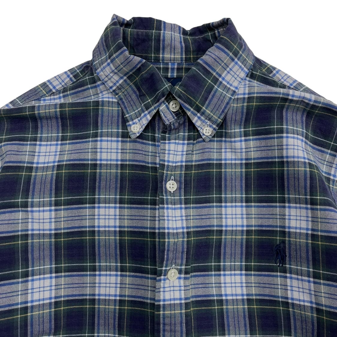 폴로 랄프로렌 네이비포니 타탄 네이비체크 린넨셔츠 S 상품이미지4