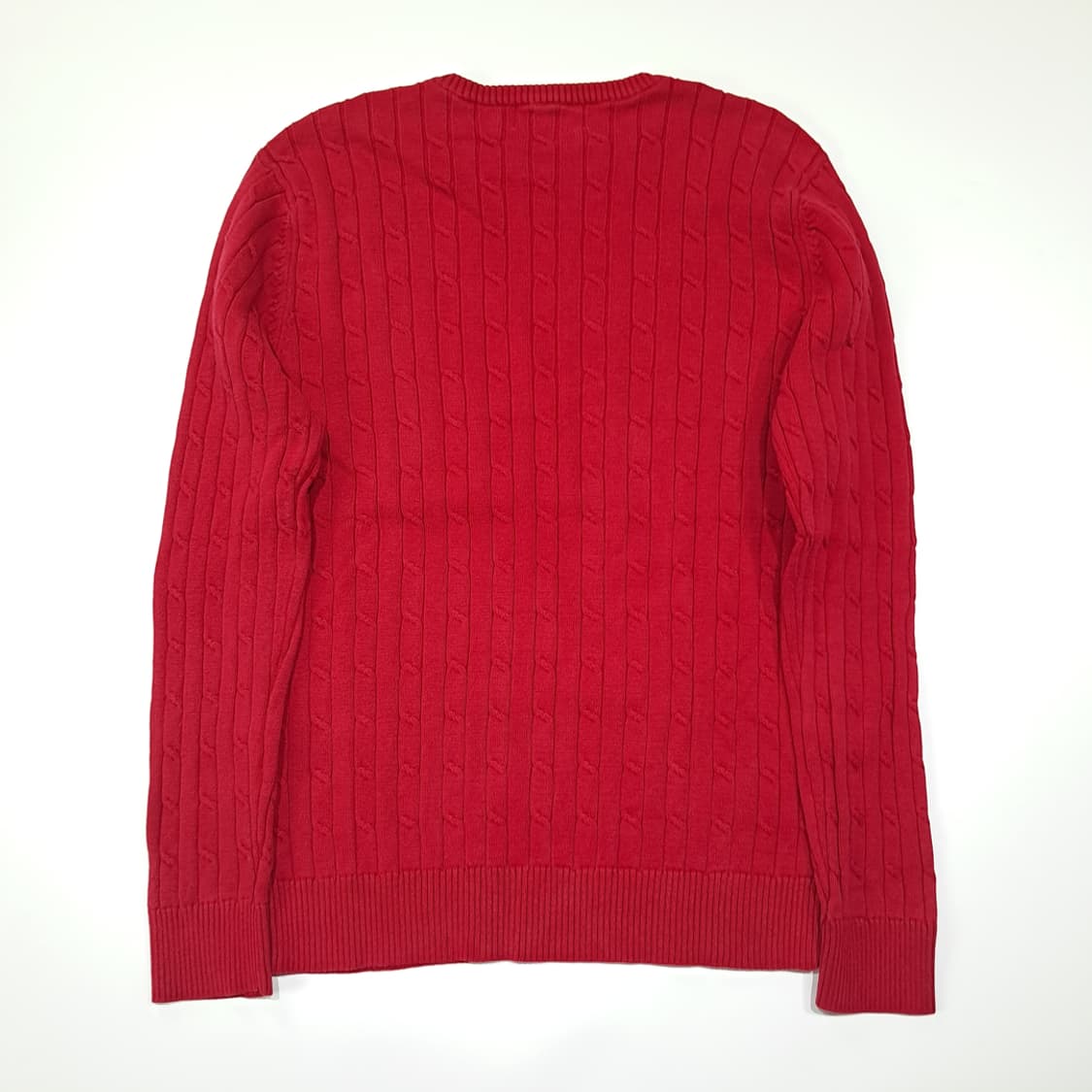 CL574 XL 폴로 00s 코튼 케이블 레드 니트 스웨터 상품이미지6