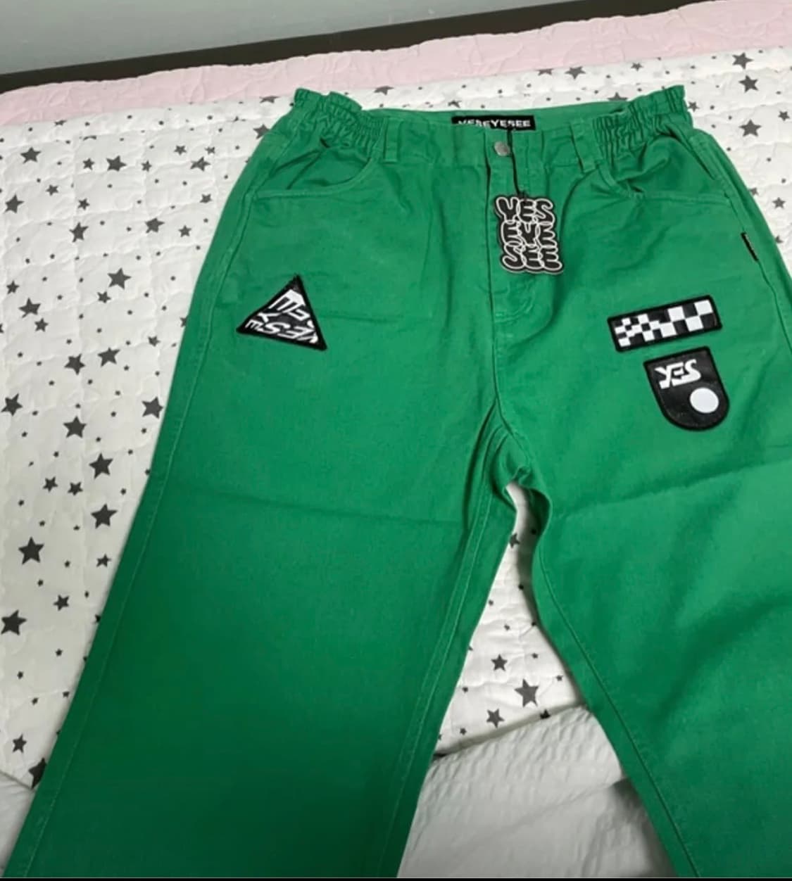예스아이씨 Patched Twill Pants Green s 새상품 상품이미지1