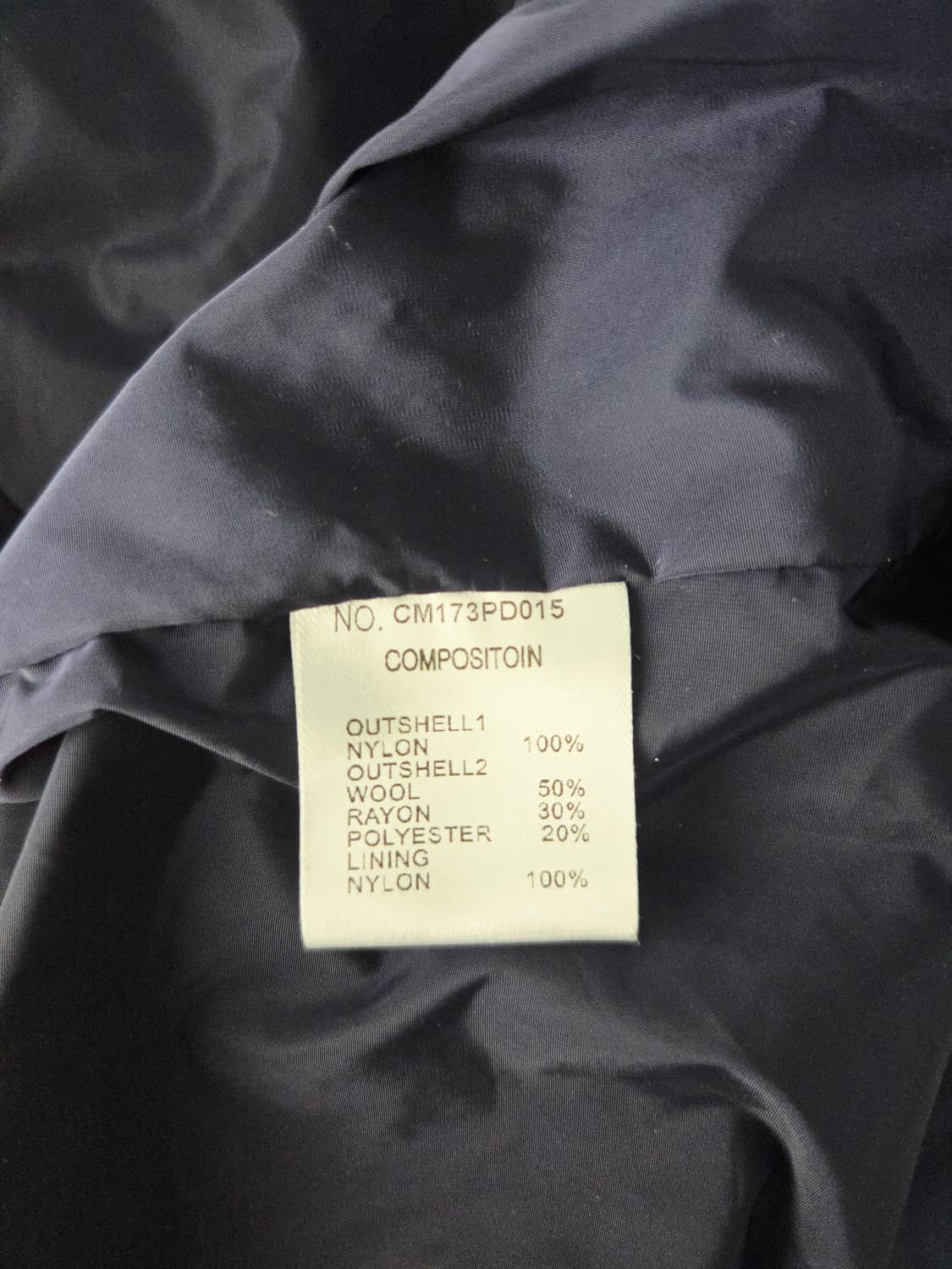 505 CM collezioni (씨엠콜렉션) 울 배색 후드 집업 점퍼 상품이미지9