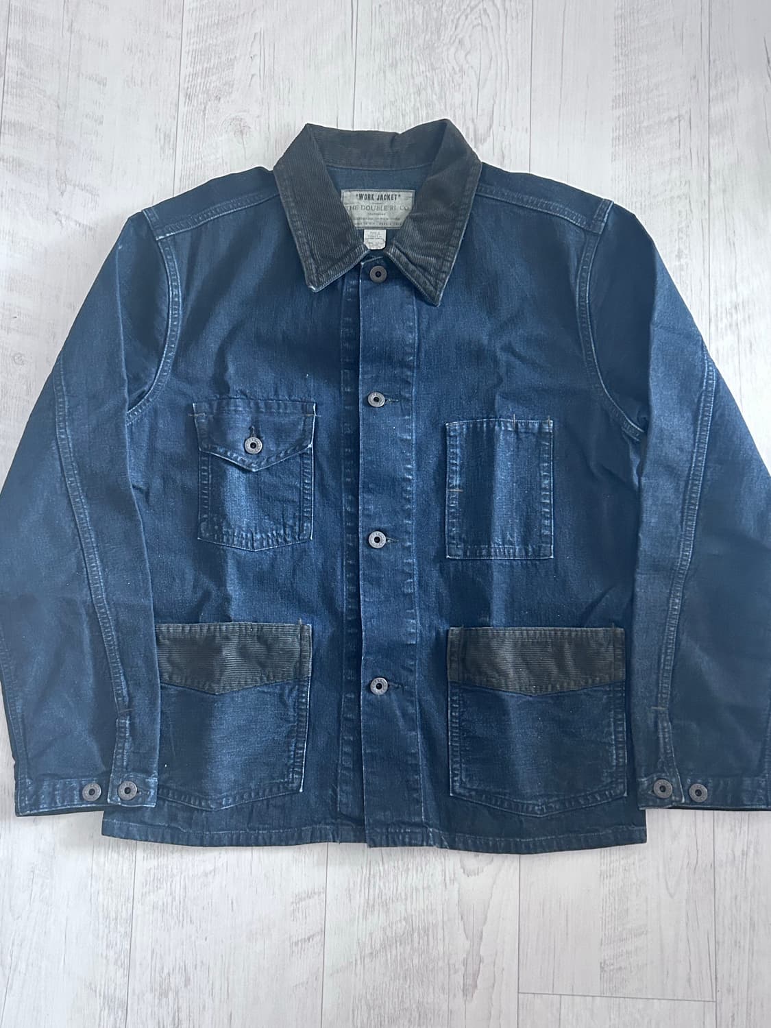 RRL 코듀로이 트림 인디고 데님 워크 자켓 S 상품이미지1