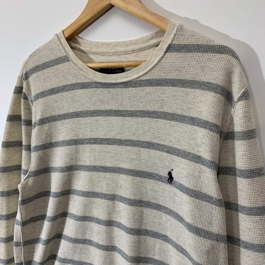 폴로 스트라이프 와플 롱슬리브 상품이미지2