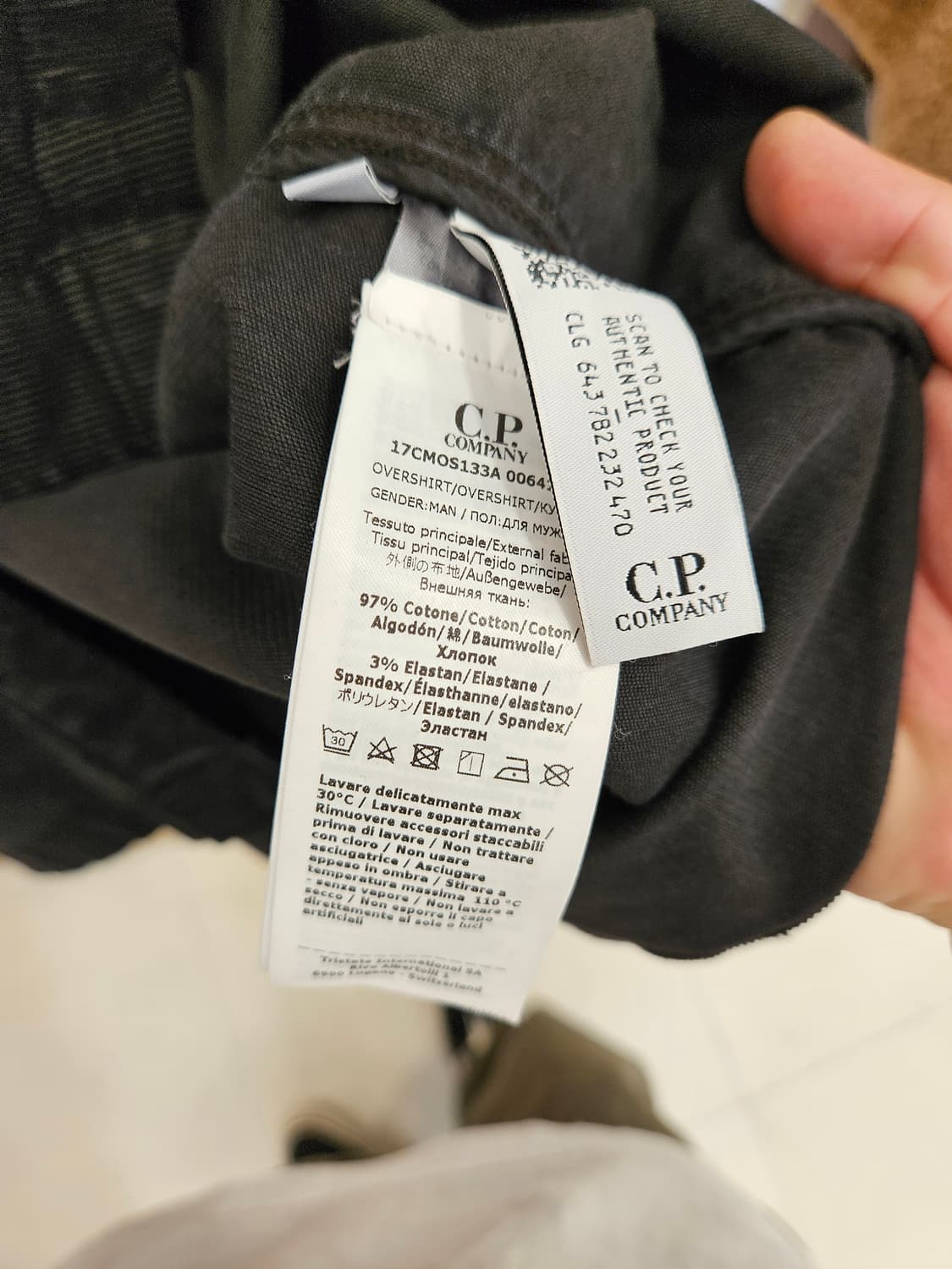 CP컴퍼니 코듀로이 오버셔츠 블랙XXL 상품이미지4