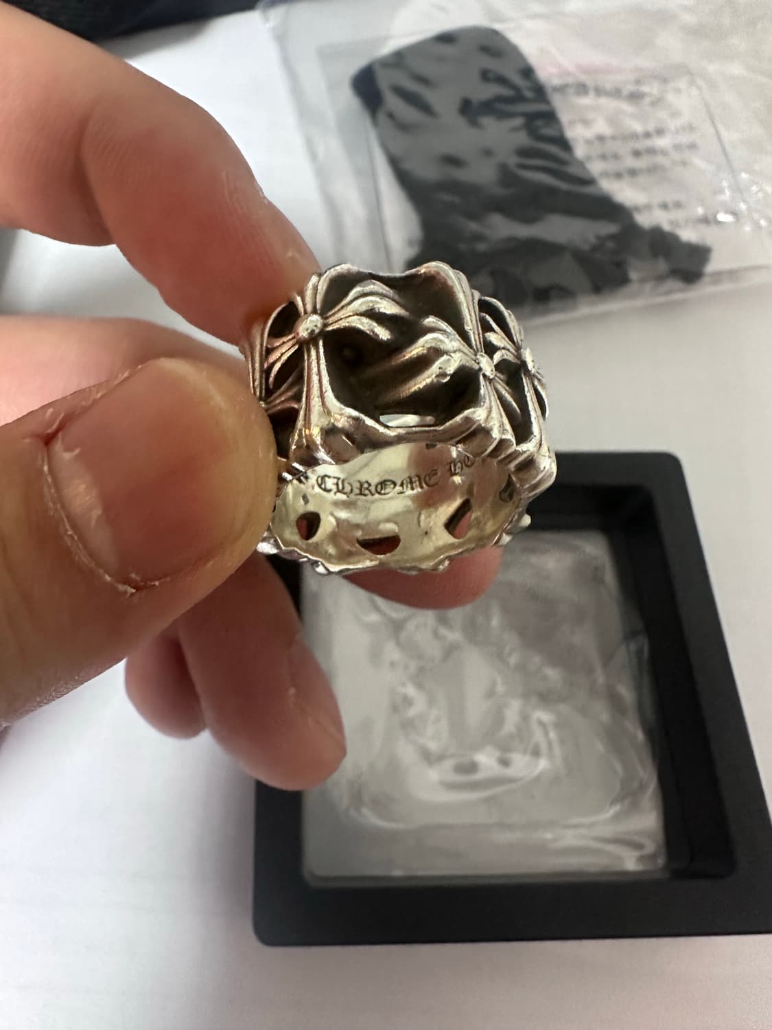 크롬하츠 세메터리 스퀘어링 us 10사이즈 판매 상품이미지8