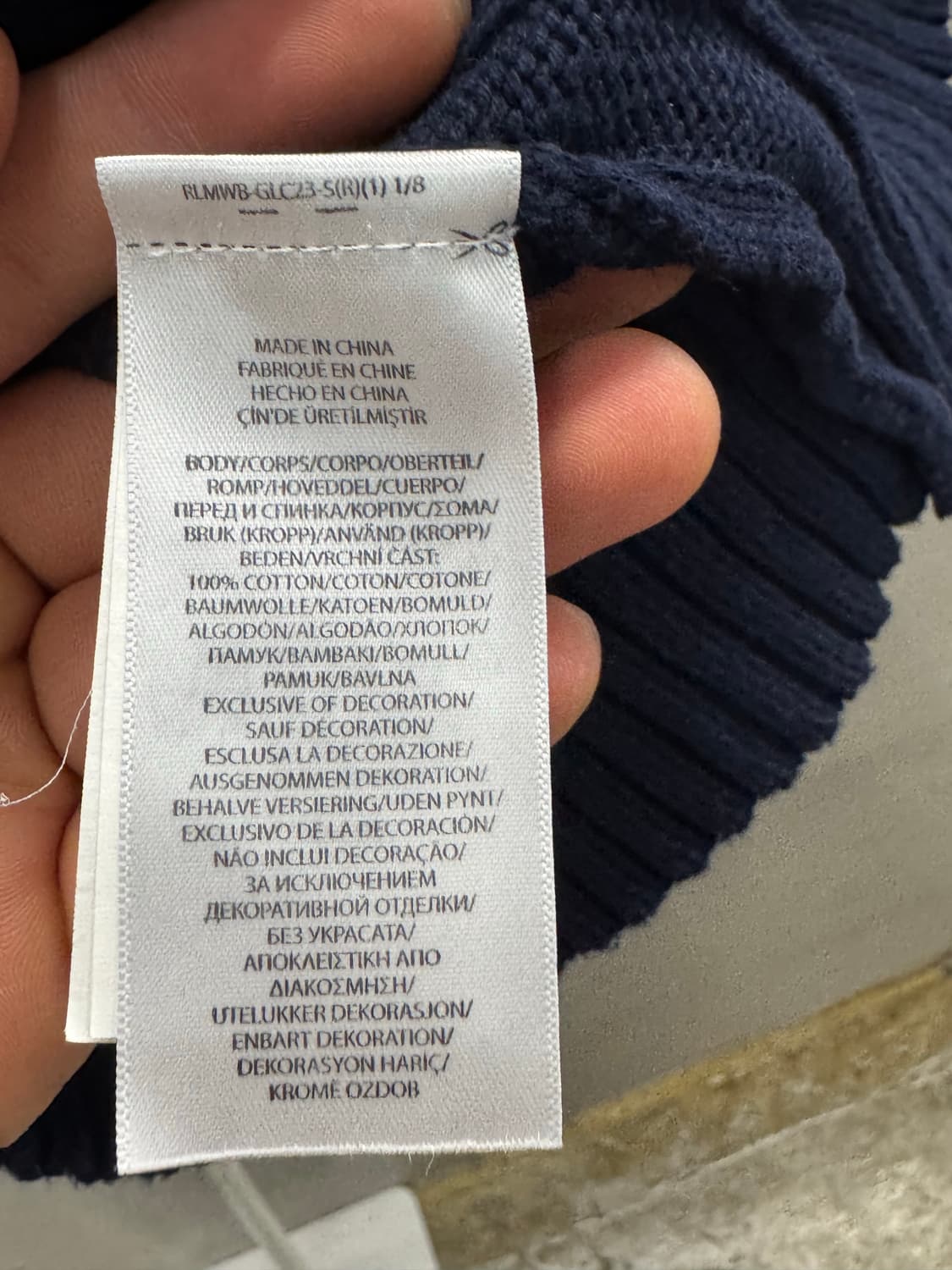 폴로 랄프로렌 네이비 케이블 반팔 니트 M 상품이미지4