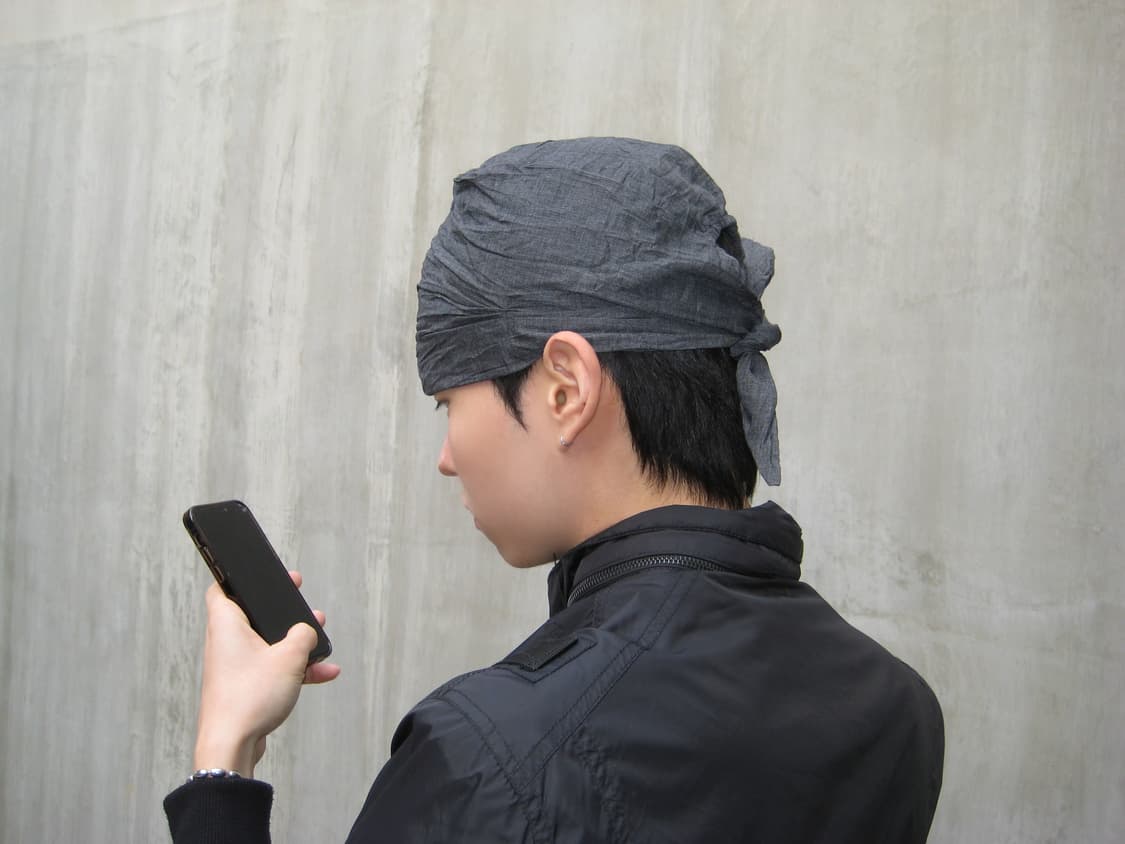 남여공용 링클 베이직 듀렉 헤어두건 비니  상품이미지5