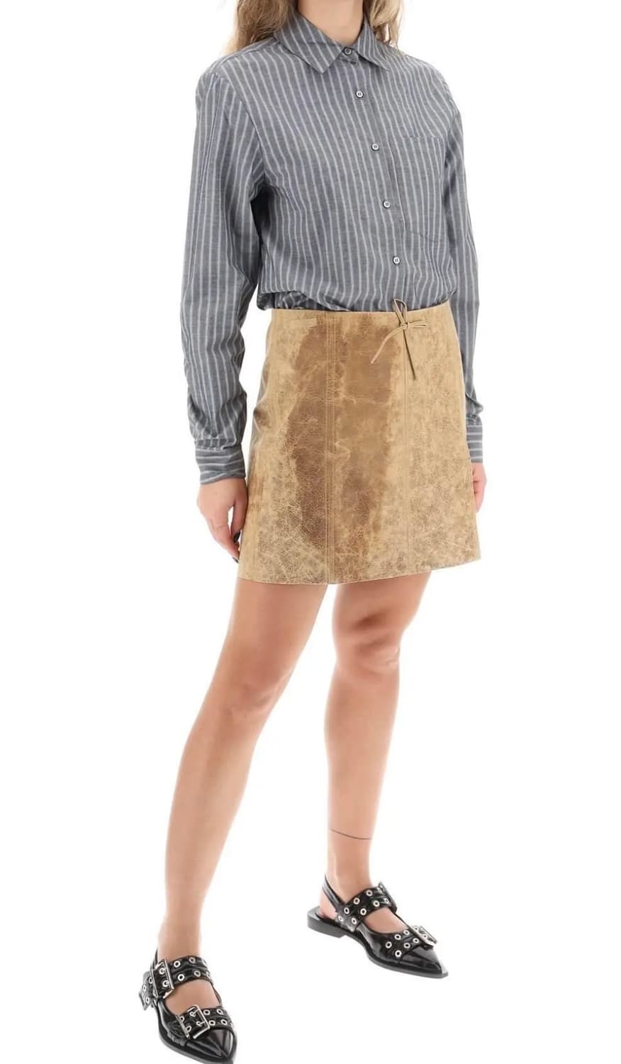 팔로마울 가죽 스커트(새상품) 상품이미지7