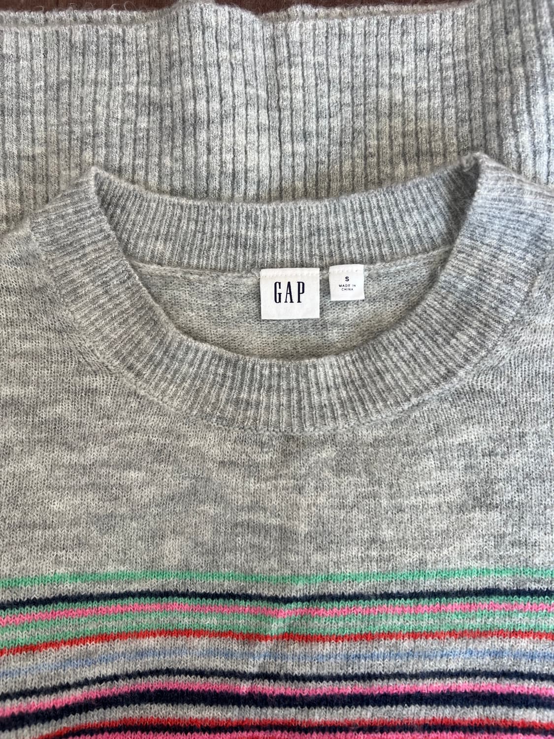 갭 GAP 여성 그레이 니트티셔츠 라운드니트  상품이미지5