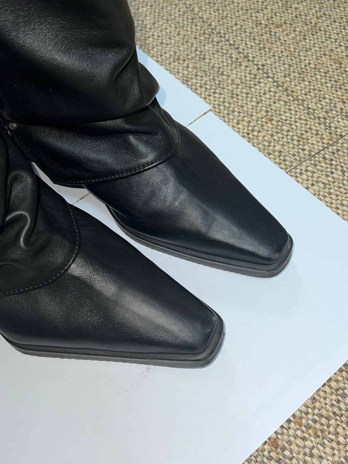 Leather Leg Warmer long boots black 상품이미지9