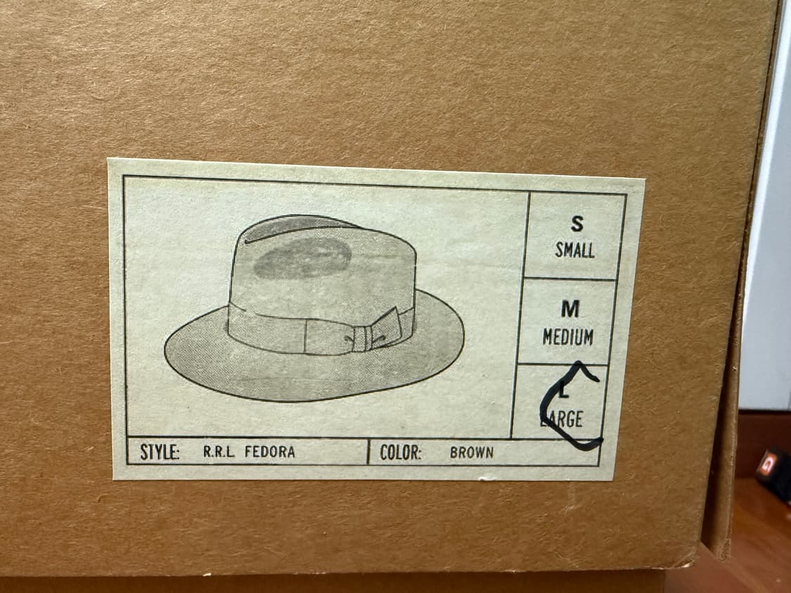 RRL 더블알엘 페도라 wool felt fedora brown L 상품이미지4