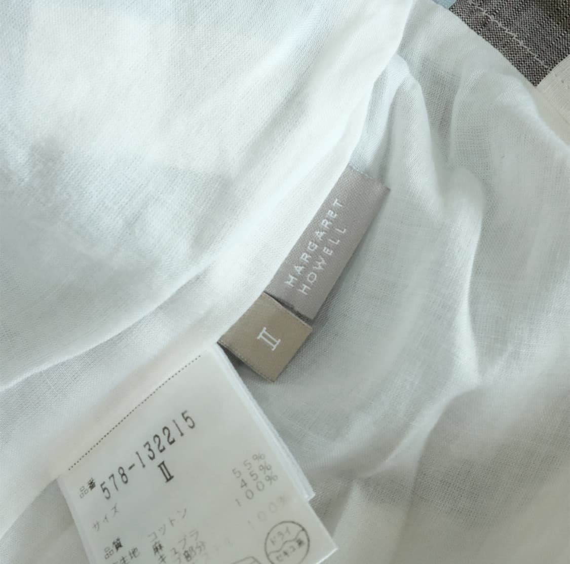 Margaret Howell Foggy Linen Check Flare  상품이미지2