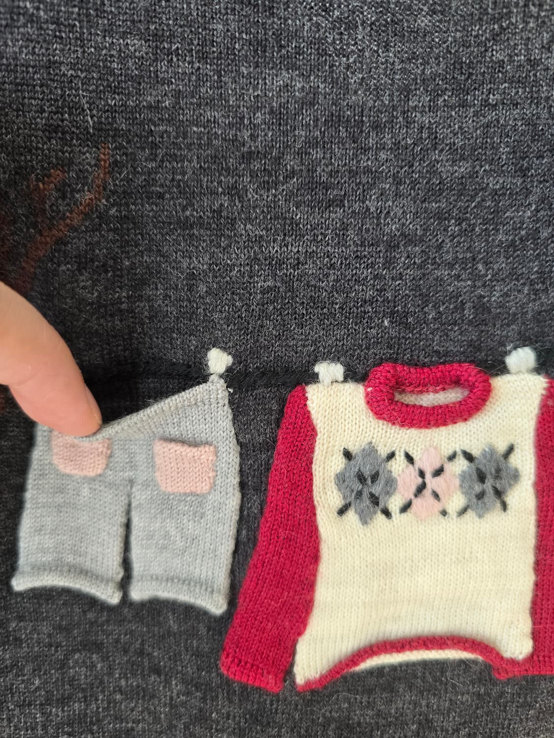 강아지 뜨개 디테일 울 니트 베스트(made in Japan) 상품이미지6