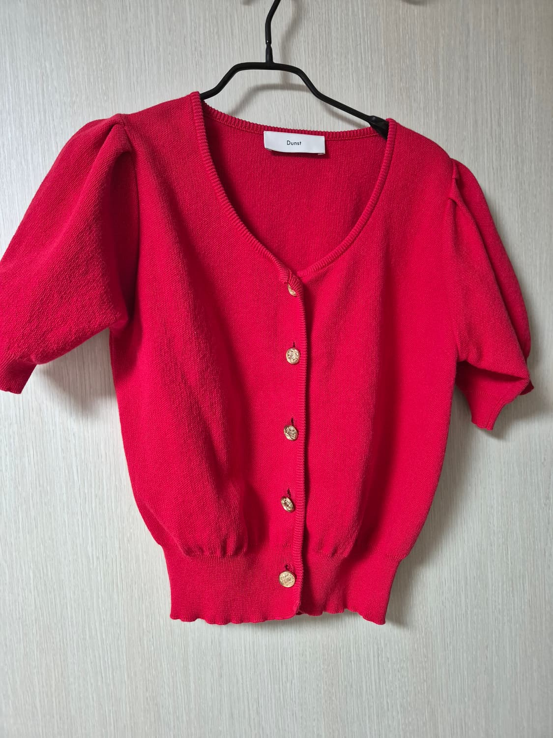 (23년) 던스트 넥 퍼프 슬리브 가디건 상품이미지2