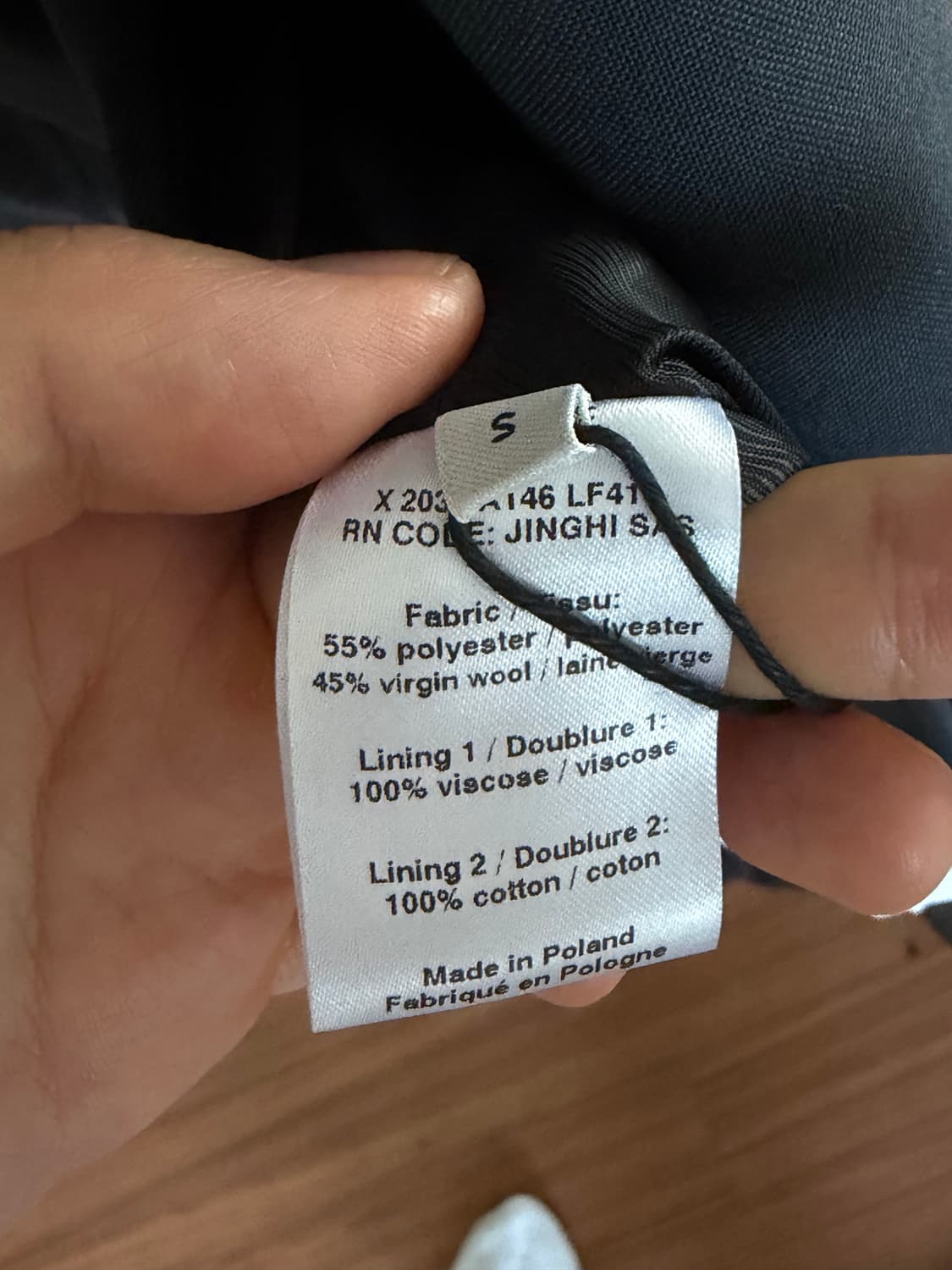 르메르 벨티드 더블 브레스티드 자켓 앤트러사이트 S size  상품이미지6