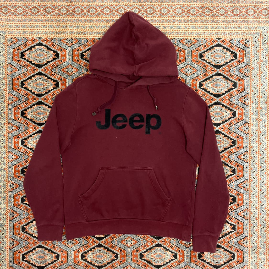 지프 스펠로고 버건디 후드티셔츠 여성L 상품이미지1