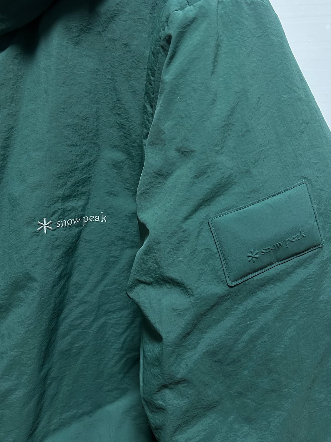 스노우피크 랜드후드 경량 패딩 L (105) 그린 상품이미지2