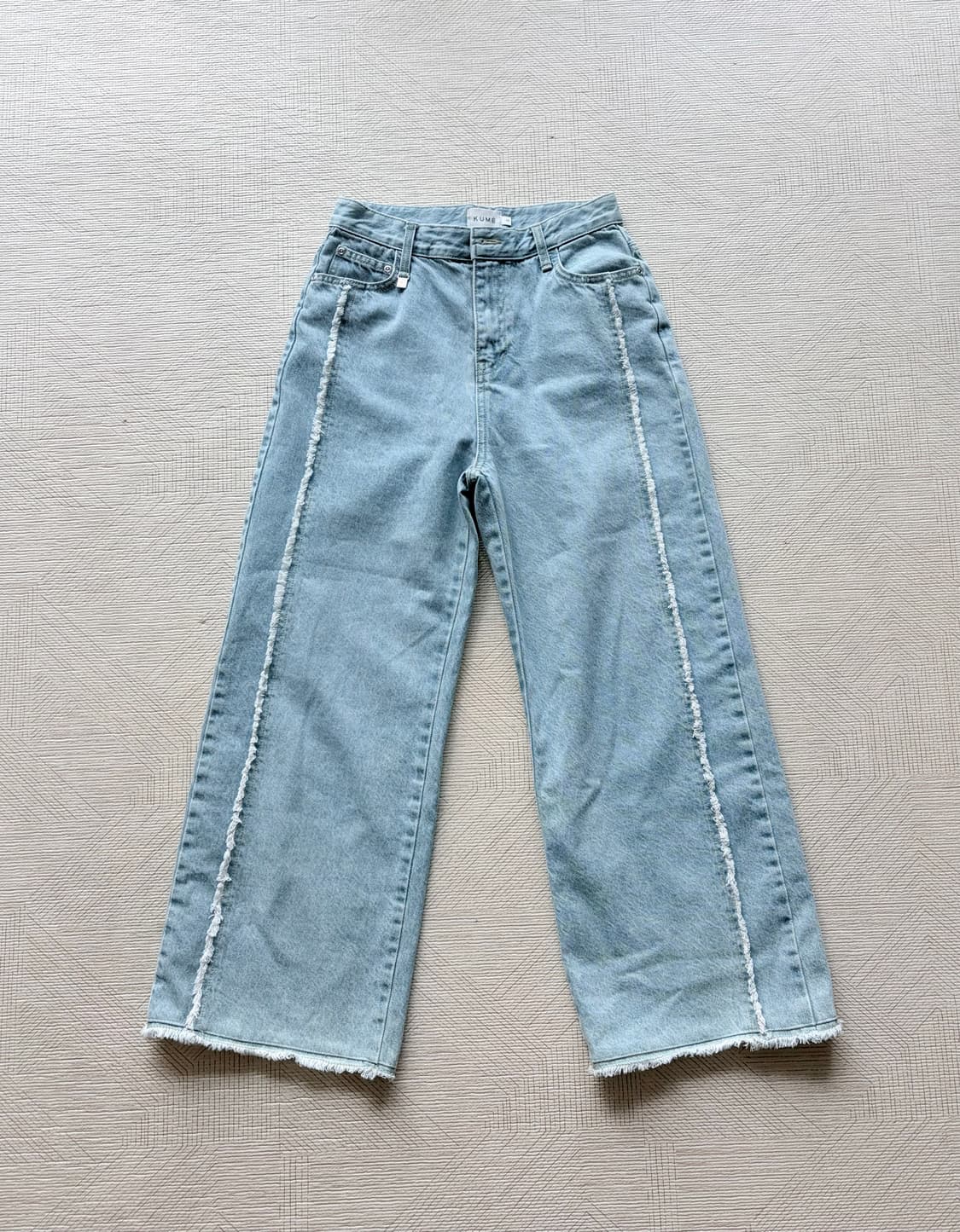 쿠메 Kume Wide Denim Pants 라이트블루 상품이미지5