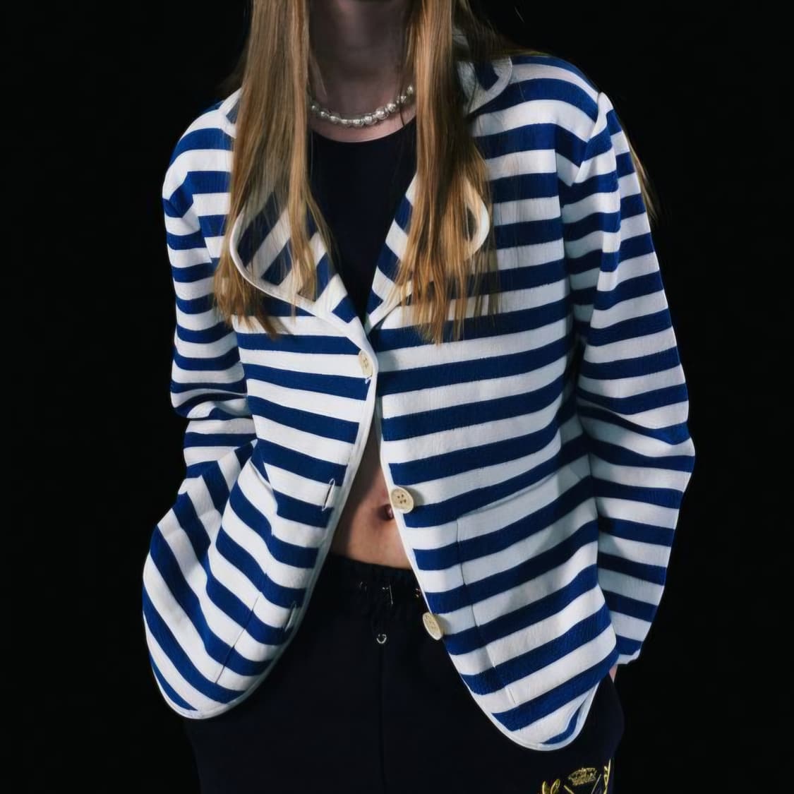 마르디메크르디 스트라이프 니트자켓 / 여성 자켓/ 여성 가디건  상품이미지1