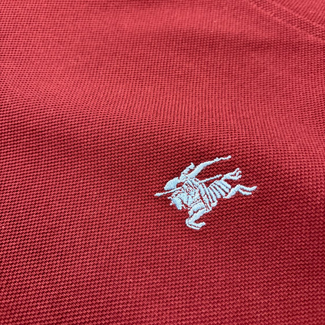 [2XL] 버버리 반팔 폴로 셔츠 버건디 D154 상품이미지4