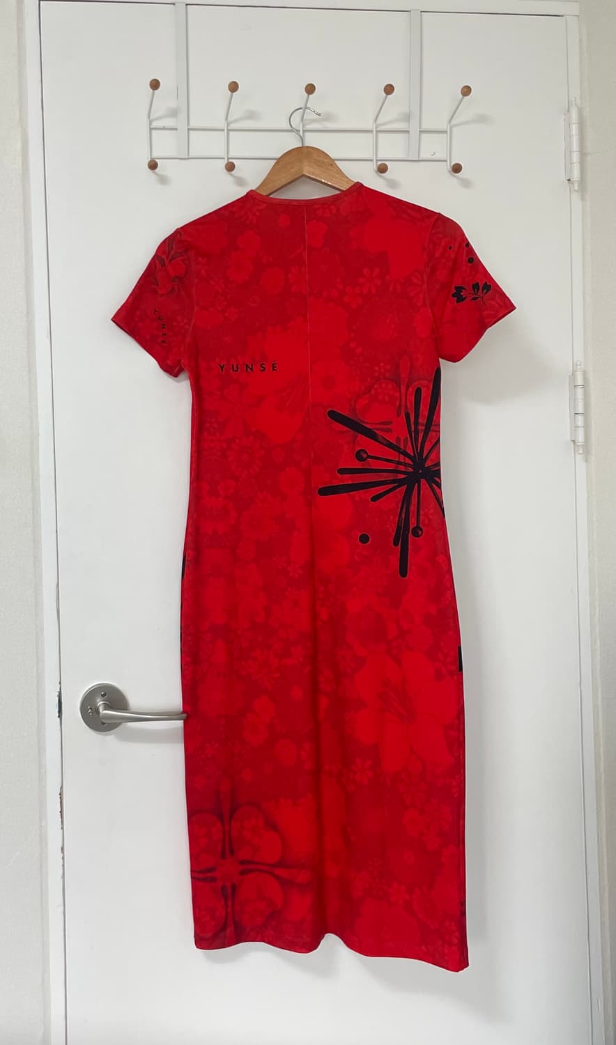 Yunse 프린트 원피스 레드 상품이미지5