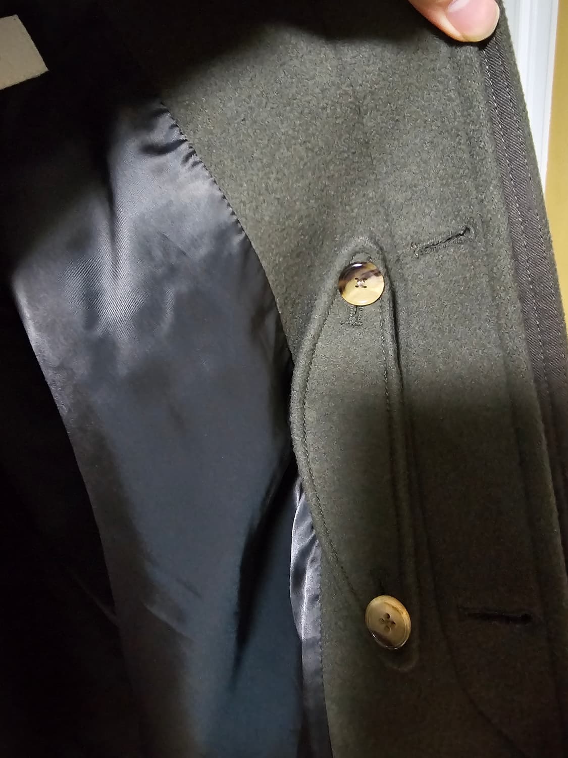 브라운야드 발마칸 올리브그레이 롱코트 21fw(가장 이쁜시즌) 105 상품이미지3