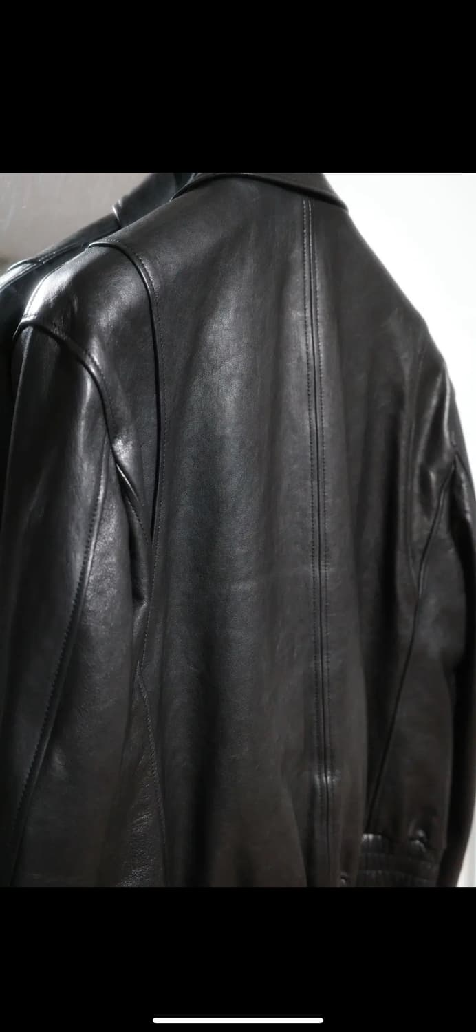 벨리에 다이에그널 레더 블루종 - 블랙 상품이미지2