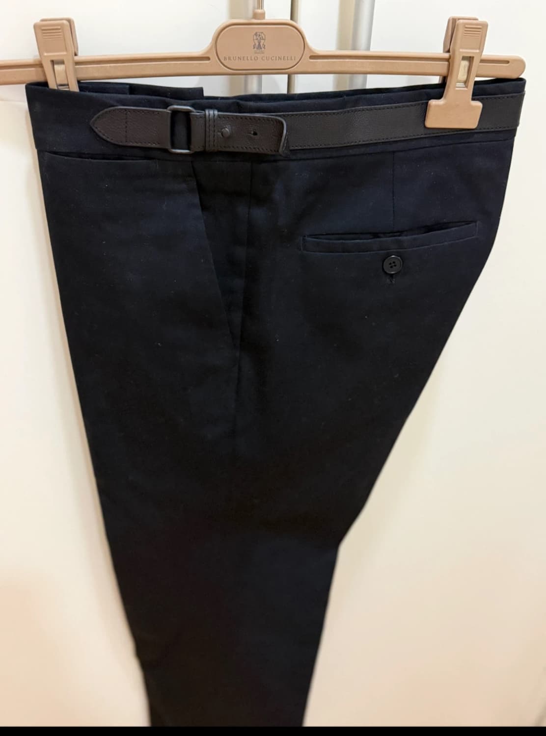 에르메스 레더 스트랩 팬츠 블랙 상품이미지2