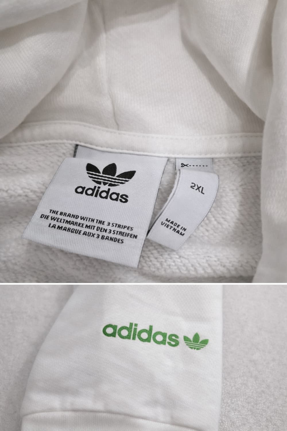 아디다스 오리지널스 3D그래픽 후드티 / 화이트 / 2XL / 상태굿! 상품이미지2