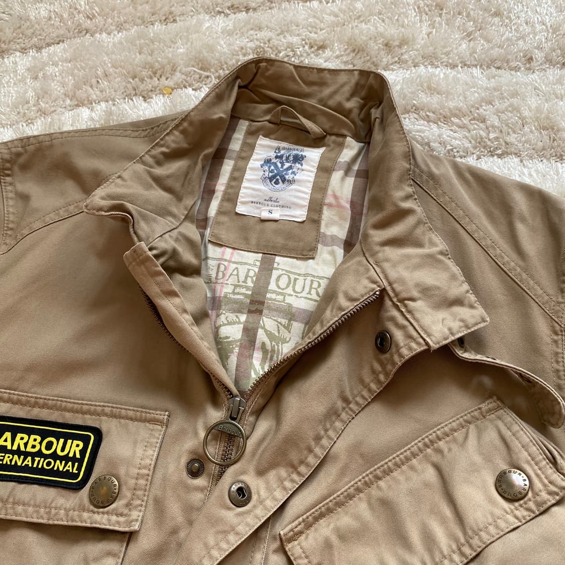 바버 인터네셔널 Washed Twill 자켓 스몰 상품이미지5