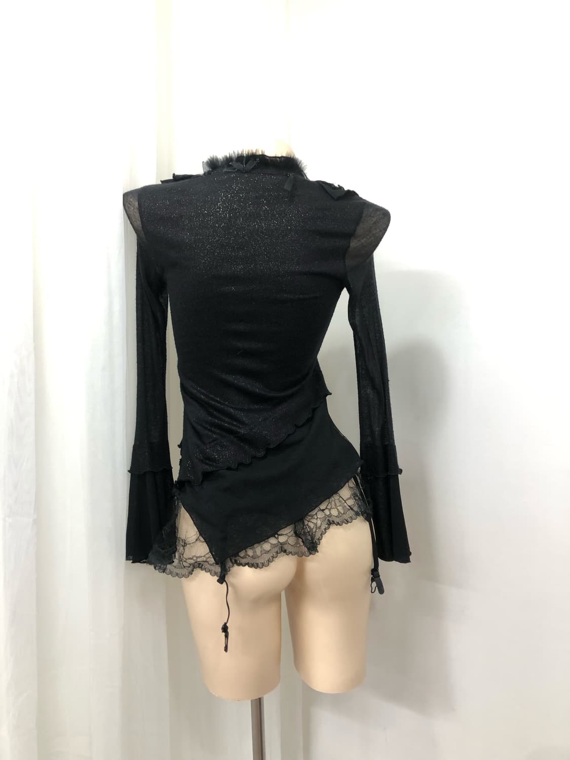 DOHO black fairy fur frill long sleeve 상품이미지3