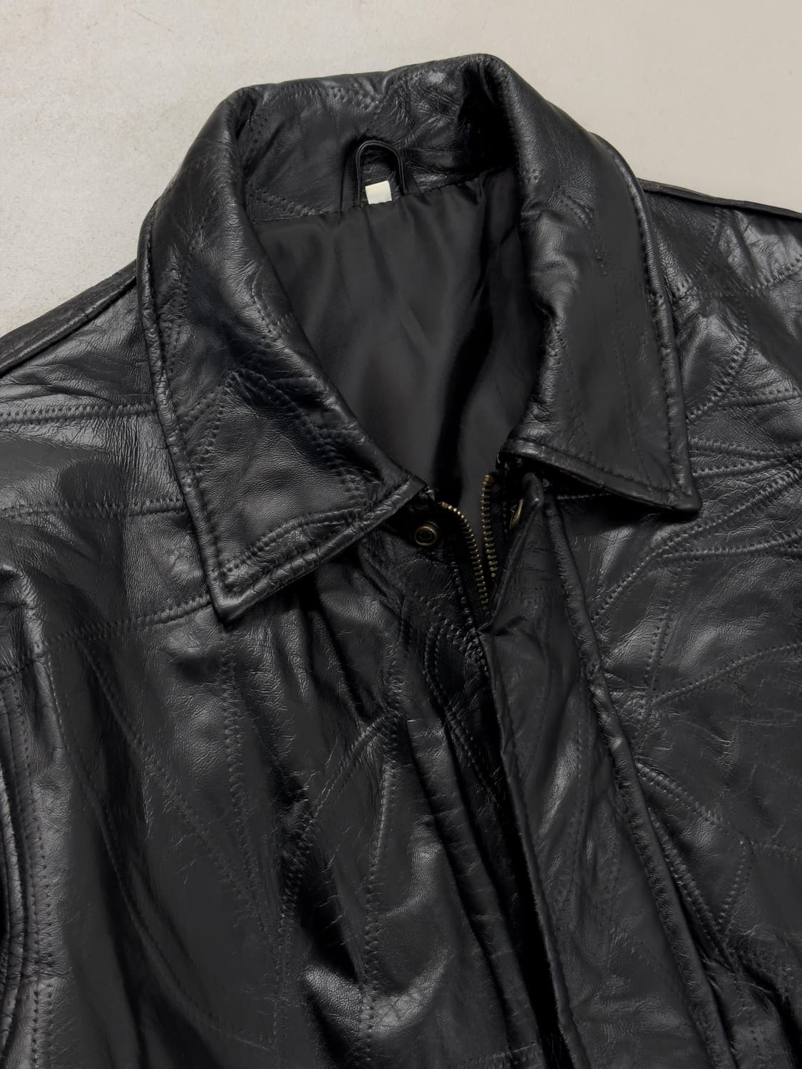 패치워크 레더 자켓 상품이미지4