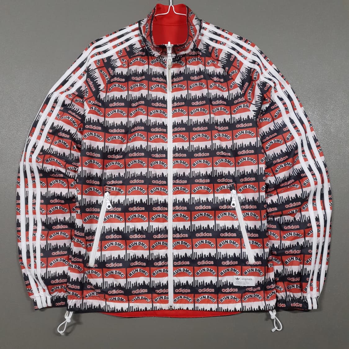 아디다스 X RUN DMC 콜라보 한정판 양면 리버서블 바람막이 져지 상품이미지1